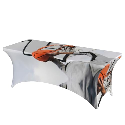 DEXNEL Basketball Shot Tischdecke, rechteckig, waschbar, Polyester-Tischdecke für Bankett, Event, Catering, 1 Stück DEXNEL Basketball Shot Tischdecke, rechteckig, waschbar, Polyester-Tischdecke für Bankett, Event, Catering, 1 Stück von DEXNEL