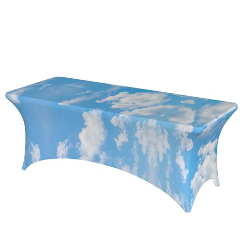DEXNEL Blue Sky White Cloud Tischdecke, rechteckig, waschbar, Polyester, Tischdecke für Bankett, Event, Catering, 1 Stück DEXNEL Blue Sky White Cloud Tischdecke, rechteckig, waschbar, Polyester, Tischdecke für Bankett, Event, Catering, 1 Stück von DEXNEL