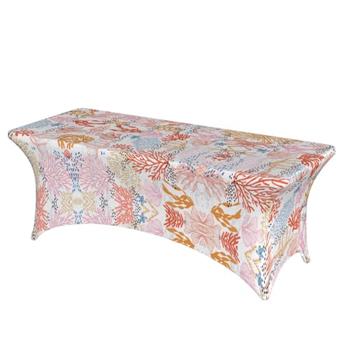 DEXNEL Coral Reef Tischdecke, rechteckig, waschbar, Polyester-Tischdecke für Bankett, Event, Catering, 1 Stück DEXNEL Coral Reef Tischdecke, rechteckig, waschbar, Polyester-Tischdecke für Bankett, Event, Catering, 1 Stück von DEXNEL