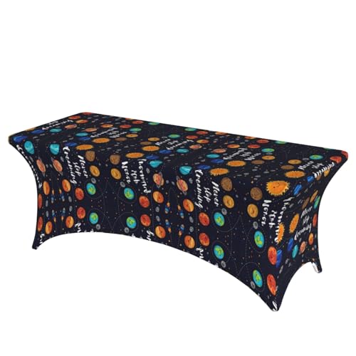 DEXNEL Cute Planet Tischdecke, rechteckig, waschbar, Polyester-Tischdecke für Bankett, Event, Catering, 1 Stück DEXNEL Cute Planet Tischdecke, rechteckig, waschbar, Polyester-Tischdecke für Bankett, Event, Catering, 1 Stück von DEXNEL