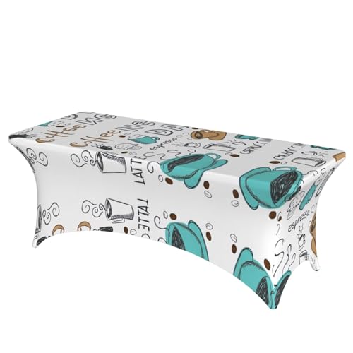 DEXNEL Delicious Coffee Tischdecke, rechteckig, waschbar, Polyester-Tischdecke für Bankett, Event, Catering, 1 Stück DEXNEL Delicious Coffee Tischdecke, rechteckig, waschbar, Polyester-Tischdecke für Bankett, Event, Catering, 1 Stück von DEXNEL