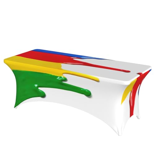 DEXNEL Farbspritzer-Hintergrund, rechteckiger Tisch, waschbare Polyester-Tischdecke für Bankett, Event, Catering, 1 Stück DEXNEL Farbspritzer-Hintergrund, rechteckiger Tisch, waschbare Polyester-Tischdecke für Bankett, Event, Catering, 1 Stück von DEXNEL