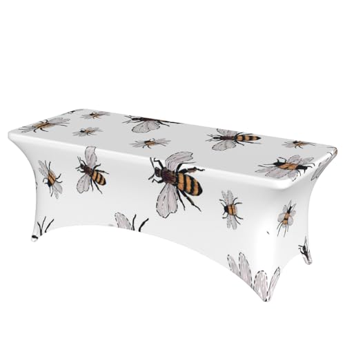 DEXNEL Funny Bees Tischdecke, rechteckig, waschbar, Polyester-Tischdecke für Bankett, Event, Catering, 1 Stück DEXNEL Funny Bees Tischdecke, rechteckig, waschbar, Polyester-Tischdecke für Bankett, Event, Catering, 1 Stück von DEXNEL