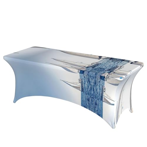 DEXNEL Ocean Sailing Tischdecke, rechteckig, waschbar, Polyester-Tischdecke für Bankett, Event, Catering, 1 Stück DEXNEL Ocean Sailing Tischdecke, rechteckig, waschbar, Polyester-Tischdecke für Bankett, Event, Catering, 1 Stück von DEXNEL