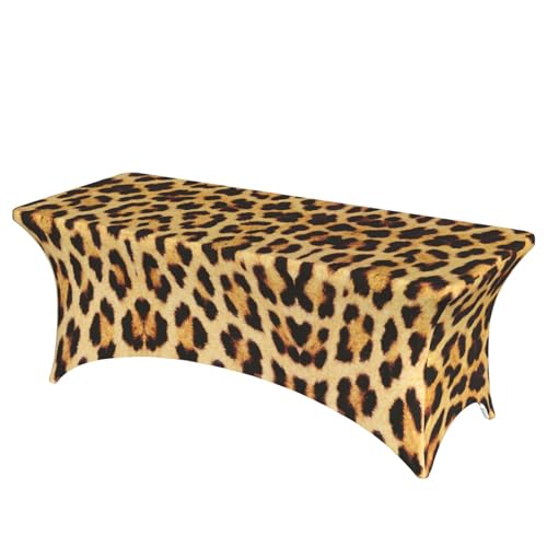 DEXNEL Rechteckige Tischdecke, Leopardenmuster, waschbar, Polyester-Tischdecke für Bankett, Event, Catering, 1 Stück DEXNEL Rechteckige Tischdecke, Leopardenmuster, waschbar, Polyester-Tischdecke für Bankett, Event, Catering, 1 Stück von DEXNEL