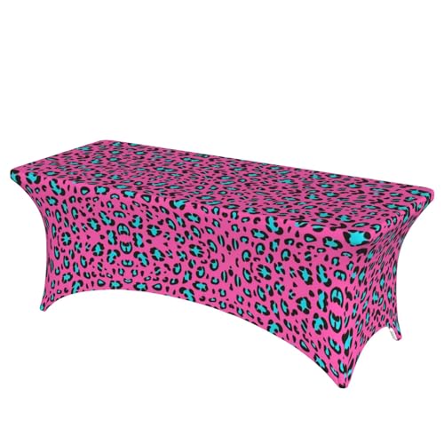 DEXNEL Rechteckige Tischdecke, Motiv: niedlicher Leopardenmuster, waschbar, Polyester-Tischdecke für Bankett, Event, Catering, 1 Stück DEXNEL Rechteckige Tischdecke, Motiv: niedlicher Leopardenmuster, waschbar, Polyester-Tischdecke für Bankett, Event, Catering, 1 Stück von DEXNEL