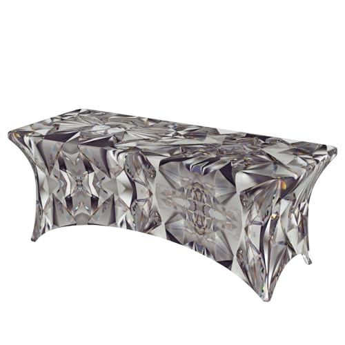 DEXNEL Rechteckige Tischdecke mit Rautenmuster, waschbare Polyester-Tischdecke für Bankett, Event, Catering, 1 Stück DEXNEL Rechteckige Tischdecke mit Rautenmuster, waschbare Polyester-Tischdecke für Bankett, Event, Catering, 1 Stück von DEXNEL