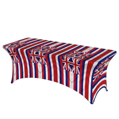 DEXNEL Tischdecke, Motiv: Flagge von Hawaii, rechteckig, waschbar, Polyester, für Bankett, Event, Catering, 1 Stück DEXNEL Tischdecke, Motiv: Flagge von Hawaii, rechteckig, waschbar, Polyester, für Bankett, Event, Catering, 1 Stück von DEXNEL