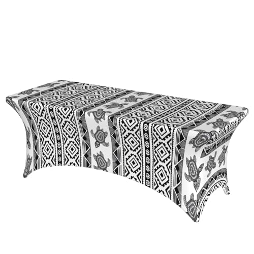 DEXNEL Tischdecke, Motiv: ethnische Schildkröte, rechteckig, waschbar, Polyester, für Bankett, Event, Catering, 1 Stück DEXNEL Tischdecke, Motiv: ethnische Schildkröte, rechteckig, waschbar, Polyester, für Bankett, Event, Catering, 1 Stück von DEXNEL