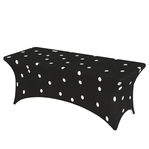 DEXNEL Tischdecke, rechteckig, waschbar, Polyester, für Bankett, Event, Catering, Schwarz / Weiß, 1 Stück DEXNEL Tischdecke, rechteckig, waschbar, Polyester, für Bankett, Event, Catering, Schwarz / Weiß, 1 Stück von DEXNEL