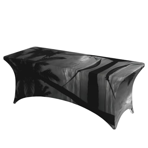 DEXNEL Tischdecke, rechteckig, waschbar, Polyester, für Bankett, Event, Catering, Schwarz und Weiß, 1 Stück DEXNEL Tischdecke, rechteckig, waschbar, Polyester, für Bankett, Event, Catering, Schwarz und Weiß, 1 Stück von DEXNEL