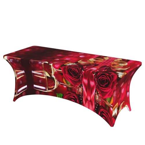 DEXNEL Tischdecke, rechteckig, waschbar, Polyester, für Bankett, Event, Catering, Weinrot und Rot, 1 Stück DEXNEL Tischdecke, rechteckig, waschbar, Polyester, für Bankett, Event, Catering, Weinrot und Rot, 1 Stück von DEXNEL