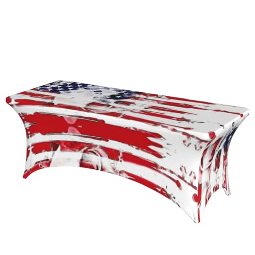 DEXNEL Tischdecke mit amerikanischer Flagge, rechteckig, waschbar, Polyester, für Bankett, Event, Catering, 1 Stück DEXNEL Tischdecke mit amerikanischer Flagge, rechteckig, waschbar, Polyester, für Bankett, Event, Catering, 1 Stück von DEXNEL