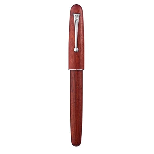 DFAMIN Füllfederhalter, Naturholz, handgefertigt, EF/F/M, Federclip, Tintenstift, Schreibwaren, Büro, Schreibwaren, Schulbedarf (Palisander, M) von DFAMIN