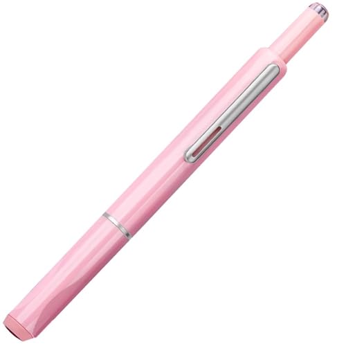 DFAMIN Füllfederhalter-Set, 0,38 mm feine Spitze, inklusive 5 schwarzen, 5 blauen Tintenpatronen, kein Auslaufen, glattes Schreiben, Schulbedarf (Rosa) von DFAMIN