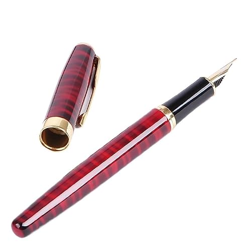 DFAMIN Füllfederhalter aus Metall, F-Feder, Schreibwaren, elegante Stifte zum Schreiben, Rot DFAMIN Füllfederhalter aus Metall, F-Feder, Schreibwaren, elegante Stifte zum Schreiben, Rot von DFAMIN