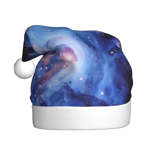 DFEPFKGOKL Blaue Galaxie – Klassische Weihnachtsmütze für Erwachsene – weicher Plüsch, Weihnachtsmannmützen, Weihnachtsfeiertags-Dekoration DFEPFKGOKL Blaue Galaxie – Klassische Weihnachtsmütze für Erwachsene – weicher Plüsch, Weihnachtsmannmützen, Weihnachtsfeiertags-Dekoration von DFEPFKGOKL