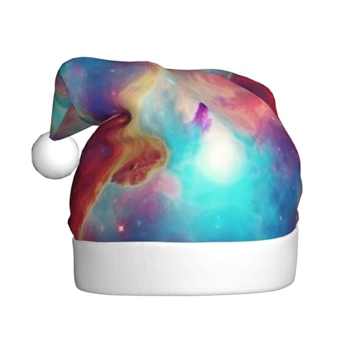 DFEPFKGOKL Bunte Galaxie – klassische Weihnachtsmütze für Erwachsene – weicher Plüsch, Weihnachtsmannmütze, Weihnachtsfeiertags-Dekoration DFEPFKGOKL Bunte Galaxie – klassische Weihnachtsmütze für Erwachsene – weicher Plüsch, Weihnachtsmannmütze, Weihnachtsfeiertags-Dekoration von DFEPFKGOKL