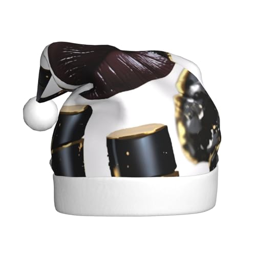 DFEPFKGOKL Coole schwarze Lippen – klassische Weihnachtsmütze für Erwachsene – weicher Plüsch, Weihnachtsmannmütze, Weihnachtsfeiertags-Dekoration DFEPFKGOKL Coole schwarze Lippen – klassische Weihnachtsmütze für Erwachsene – weicher Plüsch, Weihnachtsmannmütze, Weihnachtsfeiertags-Dekoration von DFEPFKGOKL