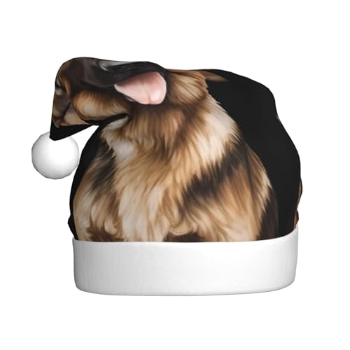 DFEPFKGOKL Deutscher Schäferhund – Klassische Weihnachtsmütze für Erwachsene – weicher Plüsch, Weihnachtsmannmütze, Weihnachtsfeiertags-Dekoration DFEPFKGOKL Deutscher Schäferhund – Klassische Weihnachtsmütze für Erwachsene – weicher Plüsch, Weihnachtsmannmütze, Weihnachtsfeiertags-Dekoration von DFEPFKGOKL