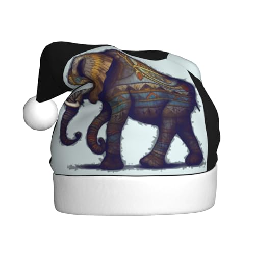 DFEPFKGOKL Elefant – Klassische Weihnachtsmütze für Erwachsene – weicher Plüsch, Weihnachtsmannmütze, Weihnachtsfeiertags-Dekoration DFEPFKGOKL Elefant – Klassische Weihnachtsmütze für Erwachsene – weicher Plüsch, Weihnachtsmannmütze, Weihnachtsfeiertags-Dekoration von DFEPFKGOKL