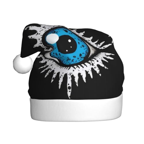 DFEPFKGOKL Evil Eye – Klassische Weihnachtsmütze für Erwachsene – weicher Plüsch, Weihnachtsmannmützen, Weihnachtsfeiertags-Dekoration DFEPFKGOKL Evil Eye – Klassische Weihnachtsmütze für Erwachsene – weicher Plüsch, Weihnachtsmannmützen, Weihnachtsfeiertags-Dekoration von DFEPFKGOKL
