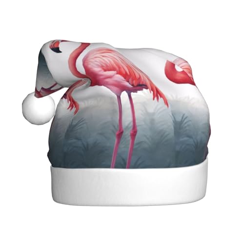 DFEPFKGOKL Flamingos – Klassische Weihnachtsmütze für Erwachsene – weicher Plüsch, Weihnachtsmannmützen, Weihnachtsfeiertags-Dekoration DFEPFKGOKL Flamingos – Klassische Weihnachtsmütze für Erwachsene – weicher Plüsch, Weihnachtsmannmützen, Weihnachtsfeiertags-Dekoration von DFEPFKGOKL