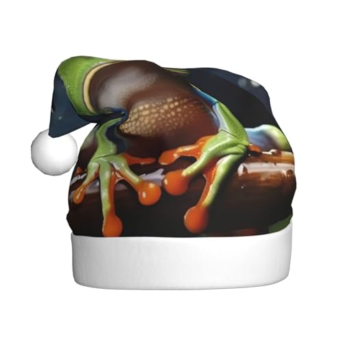 DFEPFKGOKL Friedensbaumfrosch – Klassische Weihnachtsmütze für Erwachsene – weicher Plüsch, Weihnachtsmannmützen, Weihnachtsfeiertags-Dekoration DFEPFKGOKL Friedensbaumfrosch – Klassische Weihnachtsmütze für Erwachsene – weicher Plüsch, Weihnachtsmannmützen, Weihnachtsfeiertags-Dekoration von DFEPFKGOKL