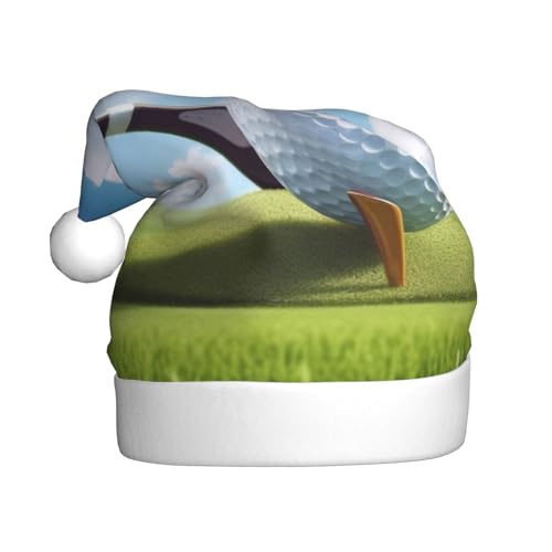 DFEPFKGOKL Golfschläger – Klassische Weihnachtsmütze für Erwachsene – weicher Plüsch, Weihnachtsmannmütze, Weihnachtsfeiertags-Dekoration DFEPFKGOKL Golfschläger – Klassische Weihnachtsmütze für Erwachsene – weicher Plüsch, Weihnachtsmannmütze, Weihnachtsfeiertags-Dekoration von DFEPFKGOKL