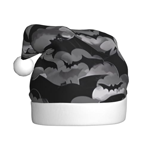 DFEPFKGOKL Halloween Fledermäuse Grau – Klassische Weihnachtsmütze für Erwachsene – weicher Plüsch, Weihnachtsmannmützen, Weihnachtsfeiertags-Dekoration DFEPFKGOKL Halloween Fledermäuse Grau – Klassische Weihnachtsmütze für Erwachsene – weicher Plüsch, Weihnachtsmannmützen, Weihnachtsfeiertags-Dekoration von DFEPFKGOKL