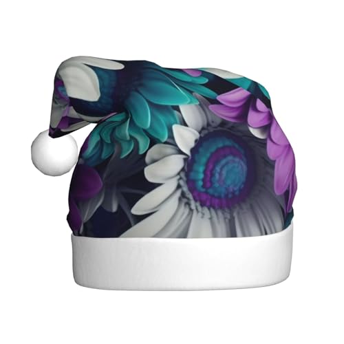 DFEPFKGOKL Klassische Weihnachtsmütze für Erwachsene, weicher Plüsch, Weihnachtsmannmütze, Weihnachtsfeierdekoration, Violett und Blaugrün DFEPFKGOKL Klassische Weihnachtsmütze für Erwachsene, weicher Plüsch, Weihnachtsmannmütze, Weihnachtsfeierdekoration, Violett und Blaugrün von DFEPFKGOKL