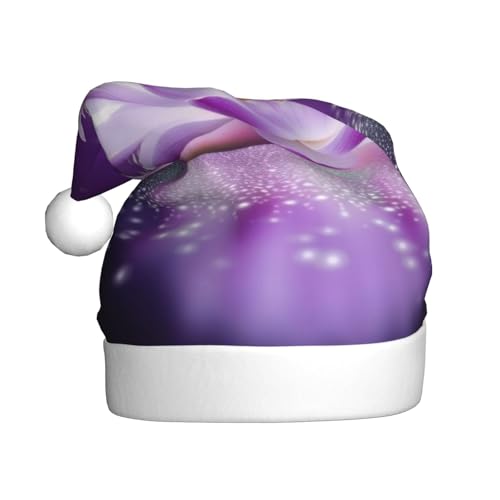 DFEPFKGOKL Lotusblüte lila – klassische Weihnachtsmütze für Erwachsene – weicher Plüsch, Weihnachtsmannmützen, Weihnachtsfeiertagsdekoration DFEPFKGOKL Lotusblüte lila – klassische Weihnachtsmütze für Erwachsene – weicher Plüsch, Weihnachtsmannmützen, Weihnachtsfeiertagsdekoration von DFEPFKGOKL
