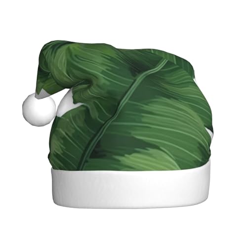 DFEPFKGOKL Niedliche grüne Palmenblätter – klassische Weihnachtsmütze für Erwachsene – weicher Plüsch, Weihnachtsmannmütze, Weihnachtsfeiertags-Dekoration DFEPFKGOKL Niedliche grüne Palmenblätter – klassische Weihnachtsmütze für Erwachsene – weicher Plüsch, Weihnachtsmannmütze, Weihnachtsfeiertags-Dekoration von DFEPFKGOKL