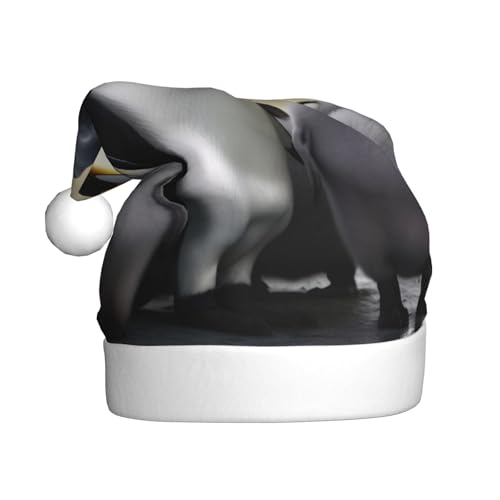 DFEPFKGOKL Pinguin-Familie – Klassische Weihnachtsmütze für Erwachsene – weicher Plüsch, Weihnachtsmannmütze, Weihnachtsfeiertags-Dekoration DFEPFKGOKL Pinguin-Familie – Klassische Weihnachtsmütze für Erwachsene – weicher Plüsch, Weihnachtsmannmütze, Weihnachtsfeiertags-Dekoration von DFEPFKGOKL