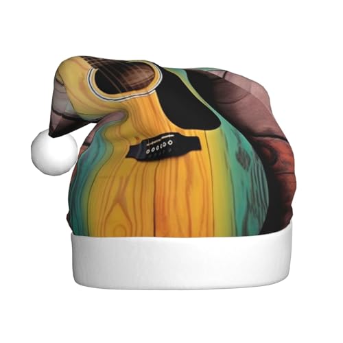 DFEPFKGOKL Schöne Gitarre – klassische Weihnachtsmütze für Erwachsene – weicher Plüsch, Weihnachtsmannmütze, Weihnachtsfeiertags-Dekoration DFEPFKGOKL Schöne Gitarre – klassische Weihnachtsmütze für Erwachsene – weicher Plüsch, Weihnachtsmannmütze, Weihnachtsfeiertags-Dekoration von DFEPFKGOKL