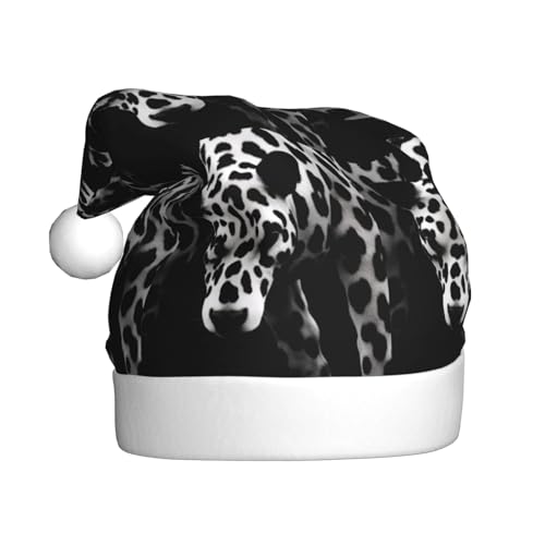 DFEPFKGOKL Schwarzer und weißer Leopard – klassische Weihnachtsmütze für Erwachsene – weicher Plüsch, Weihnachtsmannmütze, Weihnachtsfeiertagsdekoration DFEPFKGOKL Schwarzer und weißer Leopard – klassische Weihnachtsmütze für Erwachsene – weicher Plüsch, Weihnachtsmannmütze, Weihnachtsfeiertagsdekoration von DFEPFKGOKL