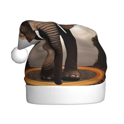 DFEPFKGOKL Skulptur-Elefant – Klassische Weihnachtsmütze für Erwachsene – weicher Plüsch, Weihnachtsmannmütze, Weihnachtsfeiertags-Dekoration DFEPFKGOKL Skulptur-Elefant – Klassische Weihnachtsmütze für Erwachsene – weicher Plüsch, Weihnachtsmannmütze, Weihnachtsfeiertags-Dekoration von DFEPFKGOKL
