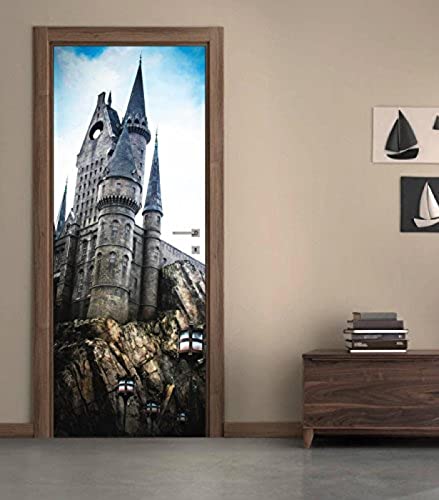 Hogwarts Harry Potter Door Decal Sticker Wall Mural Personalized Name 80 X 200 Cm von DFGFD