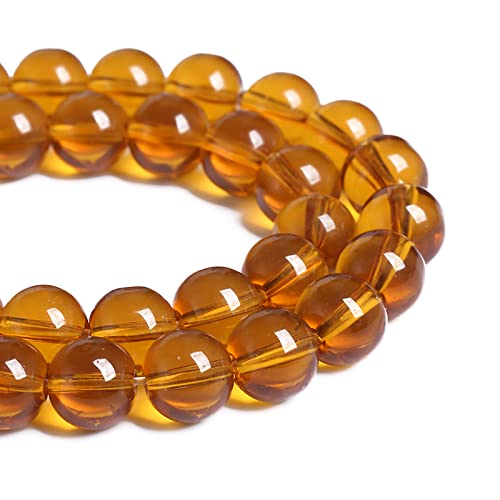 10 mm, 38 Stück Bernsteinglas-Abstandshalter für Schmuckherstellung, DIY, Armband, Halskette 10 mm, 38 Stück Bernsteinglas-Abstandshalter für Schmuckherstellung, DIY, Armband, Halskette von DFJMASFKOL