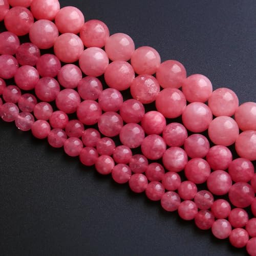 10 mm, 38 Stück Naturstein-Rose-Jade-Perlen für Schmuckherstellung, DIY-Armbänder 10 mm, 38 Stück Naturstein-Rose-Jade-Perlen für Schmuckherstellung, DIY-Armbänder von DFJMASFKOL