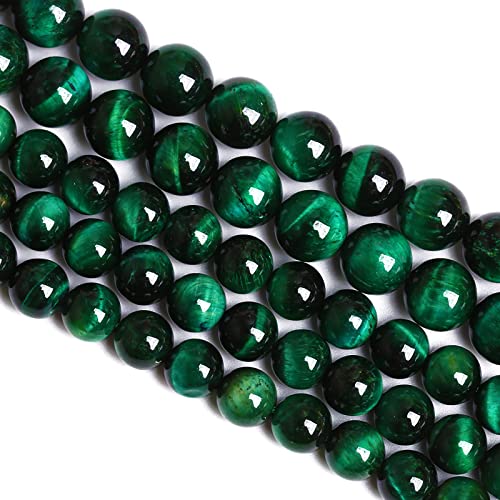 12 mm, 32 Stück natürliche grüne Tigeraugen-Steinperlen, Abstandshalter, runde lose Perlen für Schmuckherstellung, DIY, Armband, Zubehör, Strang, 38,1 cm 12 mm, 32 Stück natürliche grüne Tigeraugen-Steinperlen, Abstandshalter, runde lose Perlen für Schmuckherstellung, DIY, Armband, Zubehör, Strang, 38,1 cm von DFJMASFKOL