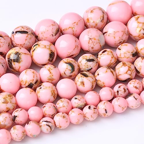 4 mm rosa Muschelperlen mit Perlmutt, rund, lose natürliche Edelsteinperlen für Schmuckherstellung, 15 Stück 4 mm rosa Muschelperlen mit Perlmutt, rund, lose natürliche Edelsteinperlen für Schmuckherstellung, 15 Stück von DFJMASFKOL