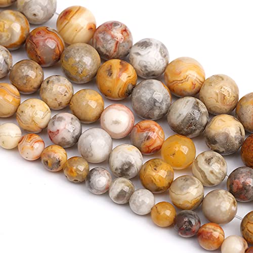 6 mm, 60 Stück, gelbe Achat-Perlen, Naturstein, Abstandshalter, lose Perlen für Schmuckherstellung, DIY, Armband, Halskette 6 mm, 60 Stück, gelbe Achat-Perlen, Naturstein, Abstandshalter, lose Perlen für Schmuckherstellung, DIY, Armband, Halskette von DFJMASFKOL