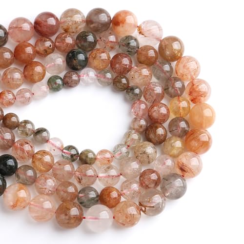 6 mm, 60 Stück natürliche Kristallsteine, bunte Rutilquarz-Perlen für Schmuckherstellung, DIY-Armbänder 6 mm, 60 Stück natürliche Kristallsteine, bunte Rutilquarz-Perlen für Schmuckherstellung, DIY-Armbänder von DFJMASFKOL