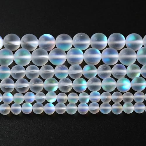 6 mm 60 Stück natürliche mystische Aura-Quarz-Perlen, mattiert, matt, weiß, Regenbogen, rund, lose Perlen, Schmuckherstellung, DIY-Armband 6 mm 60 Stück natürliche mystische Aura-Quarz-Perlen, mattiert, matt, weiß, Regenbogen, rund, lose Perlen, Schmuckherstellung, DIY-Armband von DFJMASFKOL
