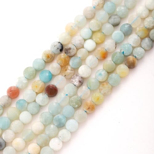 6 mm facettierte natürliche Amazonit-Steinperlen, Münzscheibe, Edelstein-Abstandshalter, Perlen für Schmuckherstellung, DIY, Armband, Halskette 6 mm facettierte natürliche Amazonit-Steinperlen, Münzscheibe, Edelstein-Abstandshalter, Perlen für Schmuckherstellung, DIY, Armband, Halskette von DFJMASFKOL