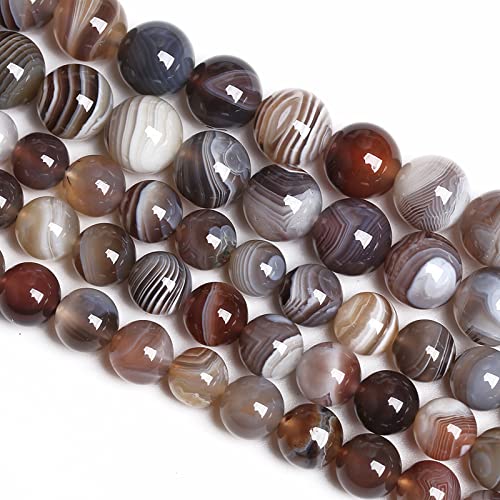 8 mm, 46 Stück Natursteine, Botswana, Sardonyx-Achat-Perlen für Schmuckherstellung, DIY-Armbänder 8 mm, 46 Stück Natursteine, Botswana, Sardonyx-Achat-Perlen für Schmuckherstellung, DIY-Armbänder von DFJMASFKOL