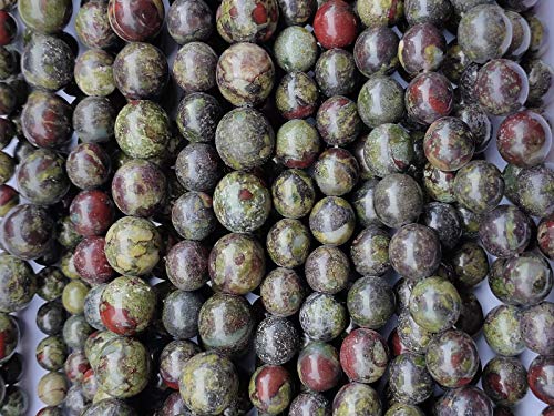 808013 Drachenblutsteinperlen, rund, lose, glatte Perlen für Schmuckherstellung, Basteln, DIY, 1 Strang (Drachenblutsteinperlen 8 mm, 8 mm) von DFJMASFKOL