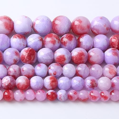 Abstandshalter aus persischer Jade, 8 mm, 46 Stück, lila-rot, Abstandshalter für Schmuckherstellung, Armband, Halskette Abstandshalter aus persischer Jade, 8 mm, 46 Stück, lila-rot, Abstandshalter für Schmuckherstellung, Armband, Halskette von DFJMASFKOL