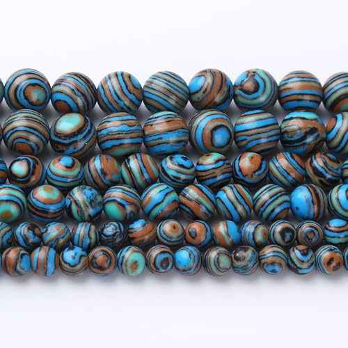 Blaue Pfauentürkis-Steinperlen, Edelstein, rund, Kristall, Energie-Jade, für die Schmuckherstellung, DIY-Armband, Halskette, Schmuckherstellung, 1 Strang, 39,4 cm, 31 Stück, 12 mm Blaue Pfauentürkis-Steinperlen, Edelstein, rund, Kristall, Energie-Jade, für die Schmuckherstellung, DIY-Armband, Halskette, Schmuckherstellung, 1 Strang, 39,4 cm, 31 Stück, 12 mm von DFJMASFKOL